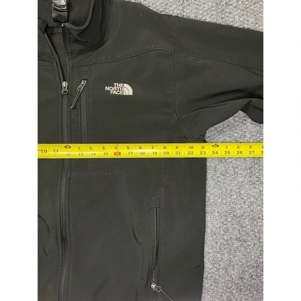 The North Face‎ Black Full Zip Stand-Up Collar Jacket Logo Men's Mid-Length L
